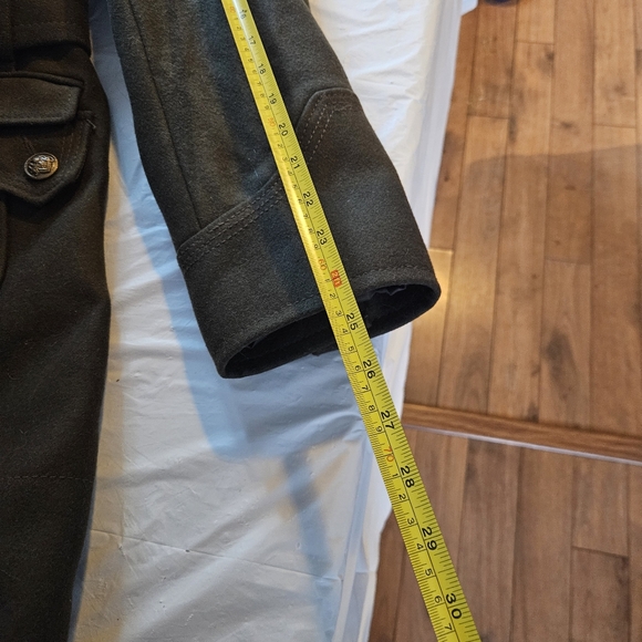 Worthington women's petite Large vintage wool 90s Y2K military vibe pea coat - Picture 11 of 11